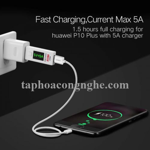 Ugreen 40887 0.5M 5A màu Trắng Dây USB sang USB Type-C vỏ ABS US253 30040887